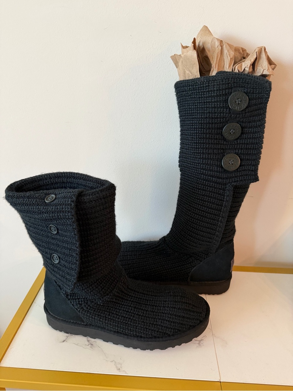 GUC Ugg Size 10 Tall Crotchet Cardy Boots